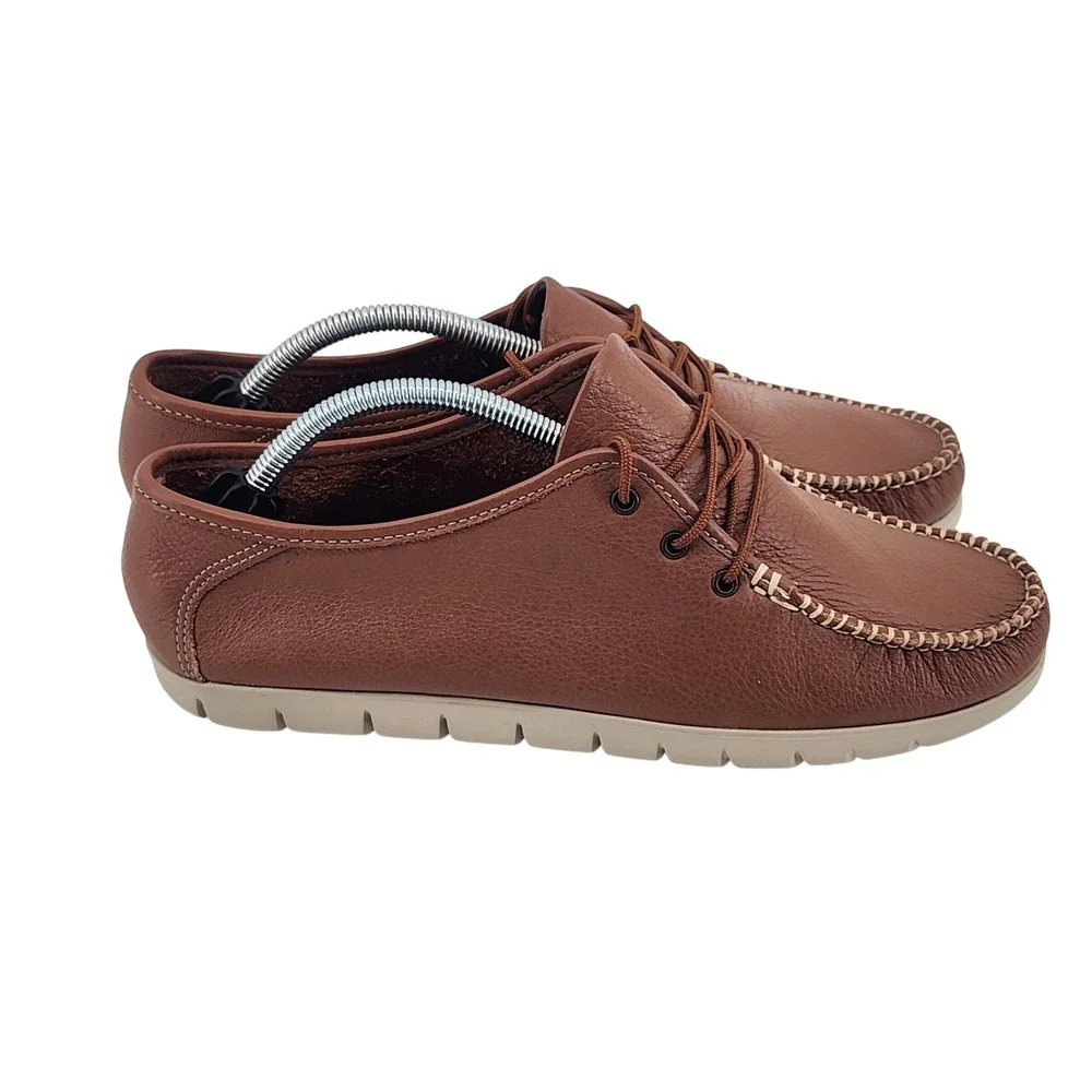 SAS Breezy II Lace Up Moc Womens 9 N Brown‎ Leather Comfort Shoes